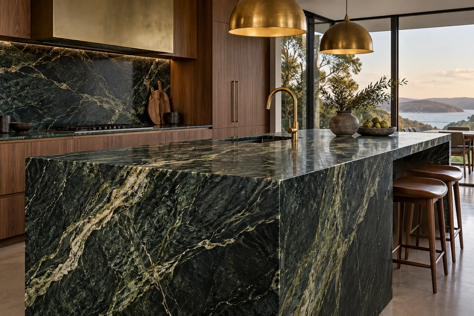 Stone surface and interior details for dark stone protection