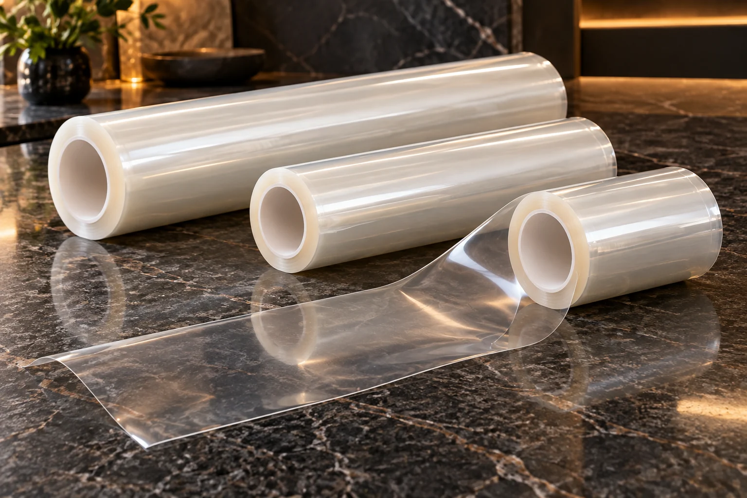 Stone surface and interior details for film rolls